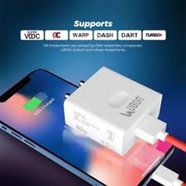 UBON CH 27 ( 80 W CHARGEPRO WITH TYPE C CABLE ) - White