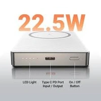 ZEBRONICS ZEB MW68 10000mAh POWER BANK - White + GOLD