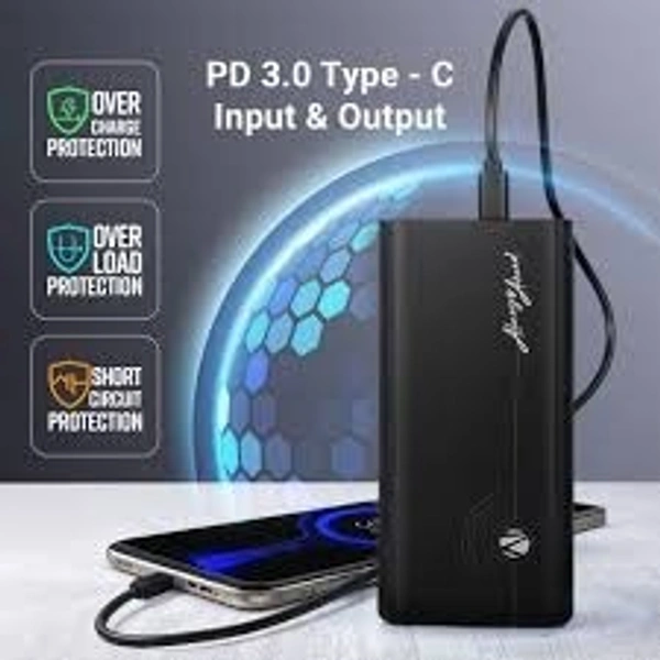 ZEBRONICS ZEB 20R1 POWER BANK 35W - Black