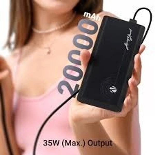 ZEBRONICS ZEB 20R1 POWER BANK 35W - Black