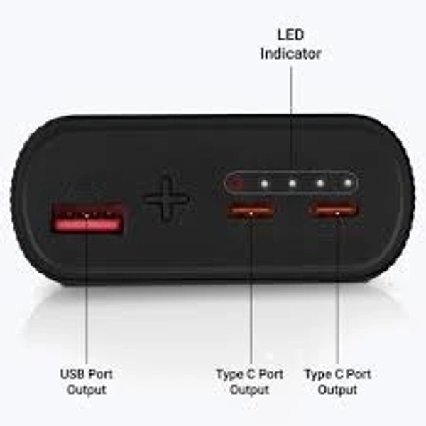 ZEBRONICS ZEB 20R1 POWER BANK 35W - Black