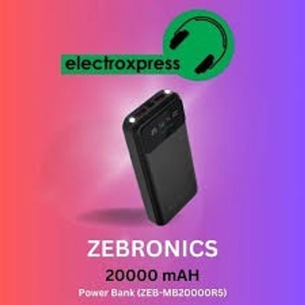 ZEBRONICS ZEB MB 20 R5 PRO POWER BANK 20K - Black
