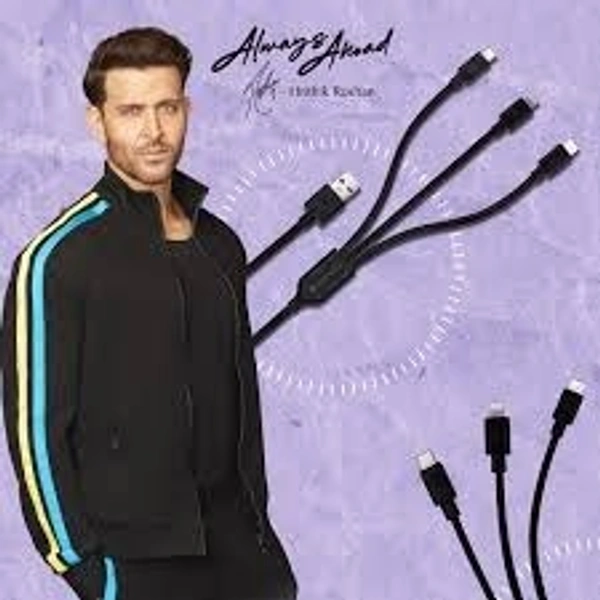ZEBRONICS ZEB UMLCC1205 3 IN 1 CABLE - Black