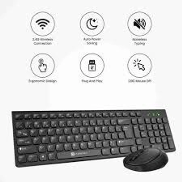 PORTRONICS KEY 7 COMBO - Black+Orange
