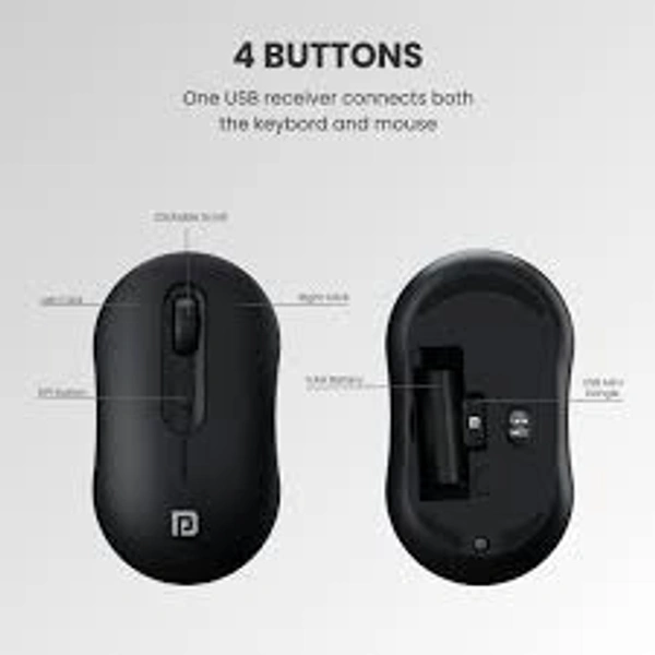 PORTRONICS KEY 6 WIRLESS COMBO - Black