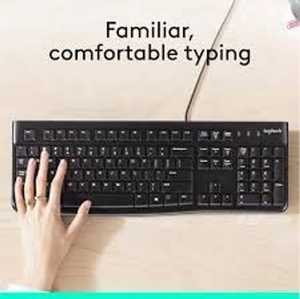 LOGITECH K120 WIRED KEYBOARD - Black