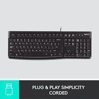 LOGITECH K120 WIRED KEYBOARD - Black