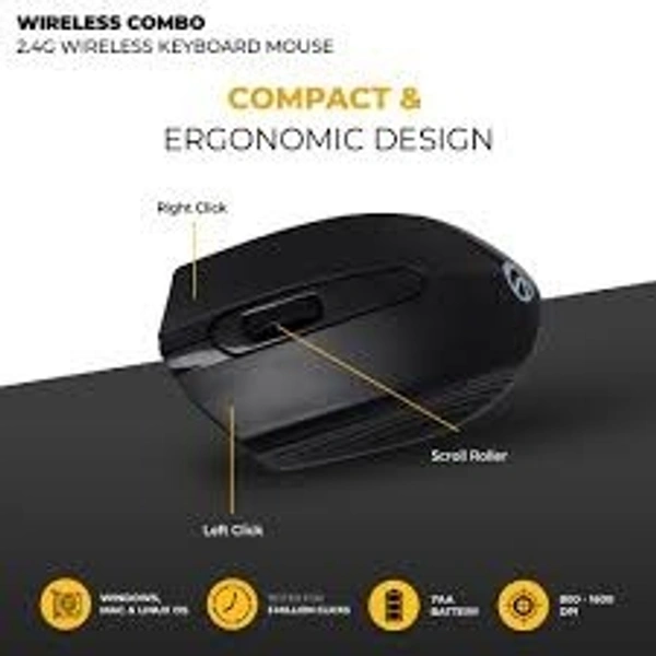 LAPCARE WIRELESS COMBO - Black