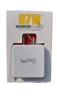 UBON CH 28 ( 67 W WARRIOR CHARGE WITH TYPE - C CABLE  ) - White