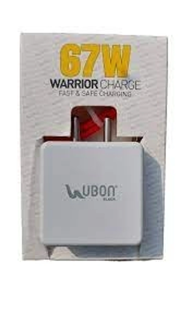 UBON CH 28 ( 67 W WARRIOR CHARGE WITH TYPE - C CABLE  ) - White