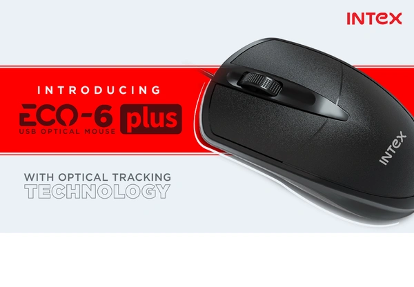 INTEX ECO-6 plus USB OPTICAL MOUSE - Black