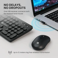 PORTRONICS KEY 6 WIRLESS KEYBOARD & MOUSE  - Black
