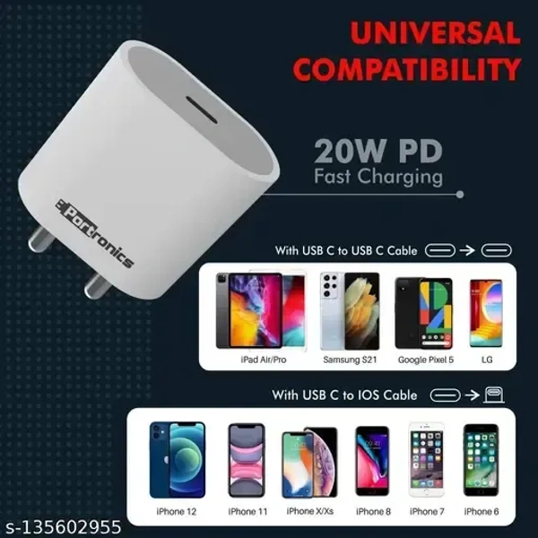 PORTRONICS ADAPTO 20 TYPE-C 20 W - White