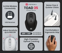 PORTRONICS TOAD 35 Wireless Mouse - Black