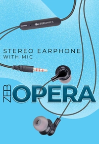 ZEBRONICS ZEB OPERA WIRED EARPHONE - Black