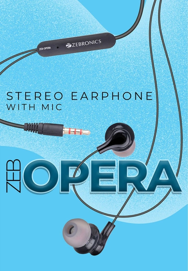 ZEBRONICS ZEB OPERA WIRED EARPHONE - Black