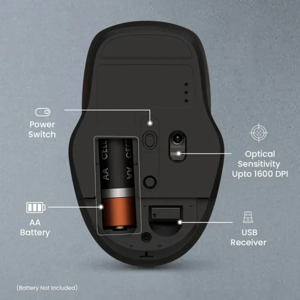 PORTRONICS TOAD 35 Wireless Mouse - Black