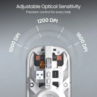 PORTRONICS TOAD 8 RECHAREABLE WIRELESS MOUSE  - White