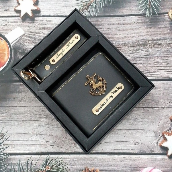 Wallet + Keychain - Black