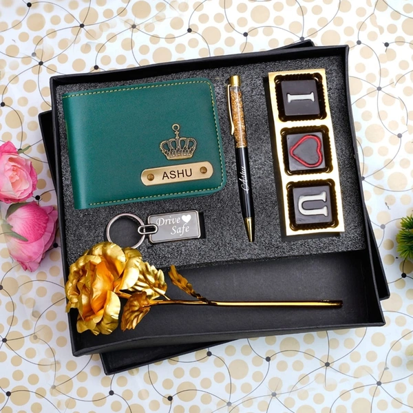 Chocolate Wallet Gift Set - Green