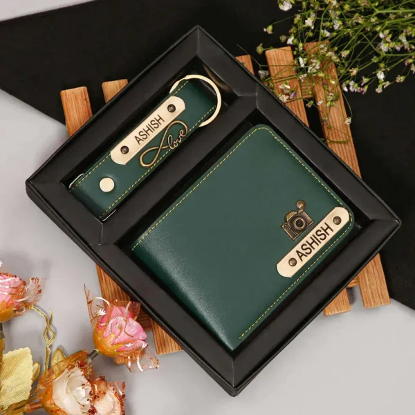 Wallet + Keychain - Green