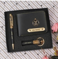 Wallet + Keychain + Pen - Red