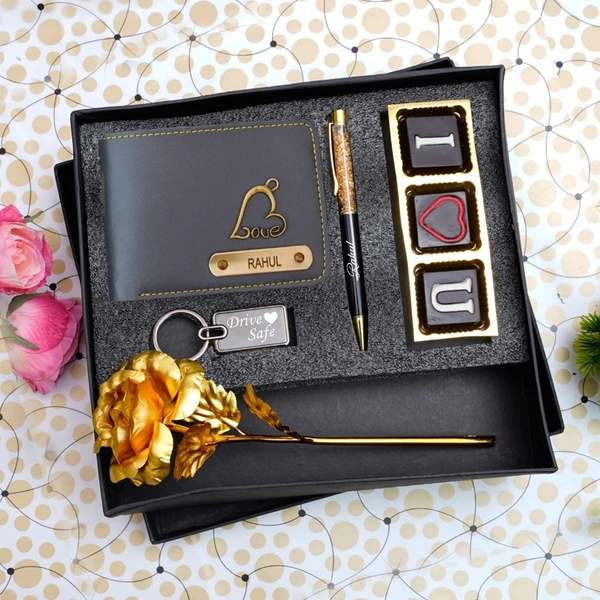 Chocolate Wallet Gift Set - Grey