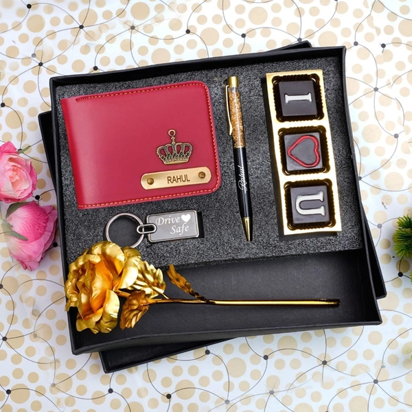 Chocolate Wallet Gift Set - Red