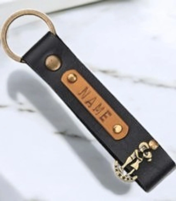 Indian Leather Keychain - Red