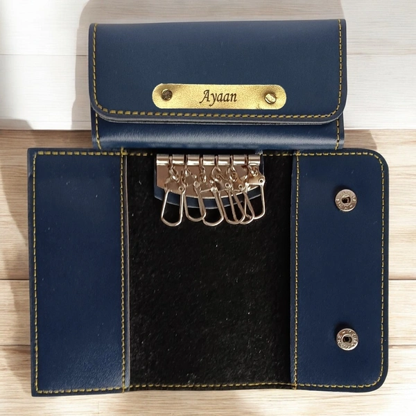 Leather Key Holder - Red