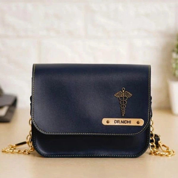 Sling Leather Bag - Blue