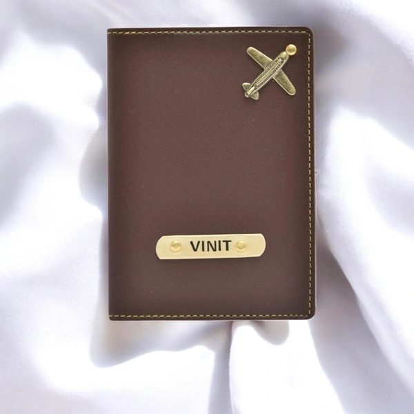 Indian Leather Passport Cover - Brown