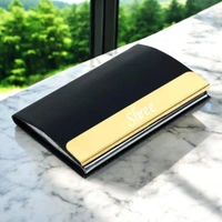 Metal Card Holder - Brown