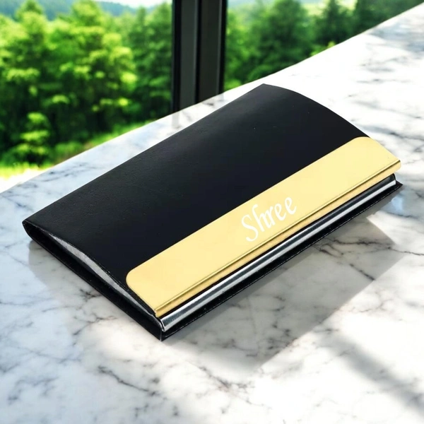 Metal Card Holder - Brown