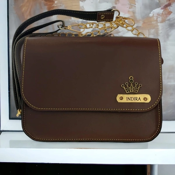 Sling Leather Bag - Brown