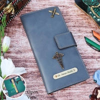 Indian Leather Travel Organiser With Button - Tan