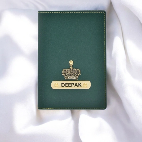 Indian Leather Passport Cover - Green