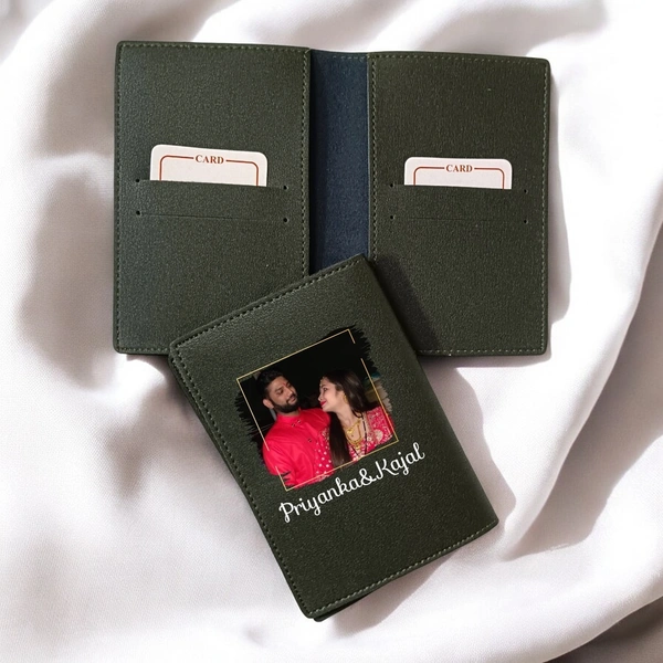 UV Color Printed Leather Passport Cover - Red