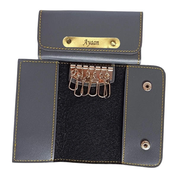 Leather Key Holder - Red