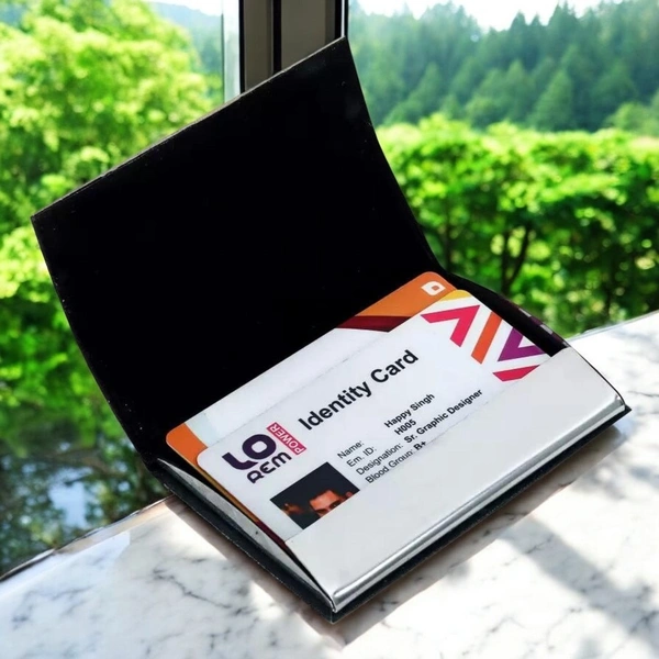 Metal Card Holder - Brown