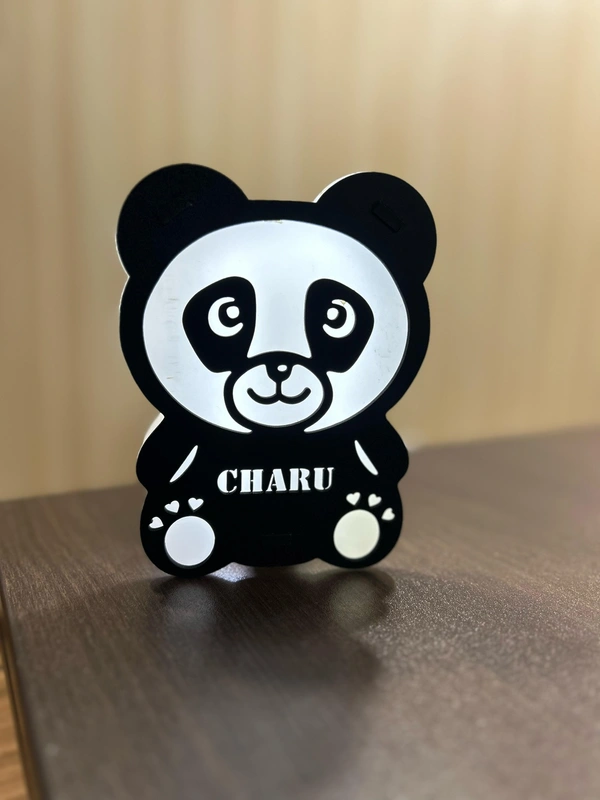 Panda Lamp - Black, 6 Inch