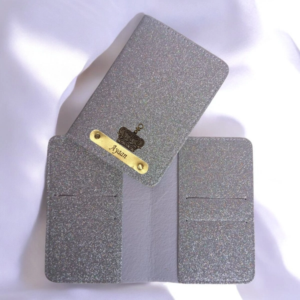 Glitter Passport Cover - Silver