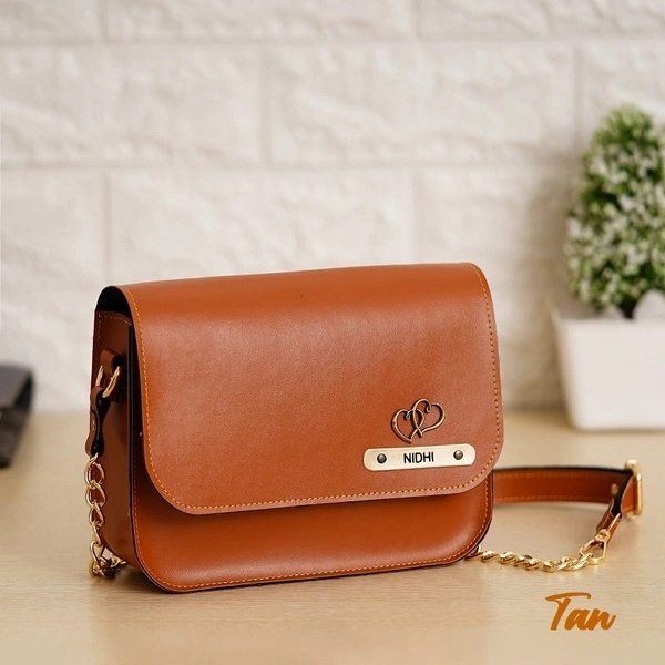Sling Leather Bag - Tan