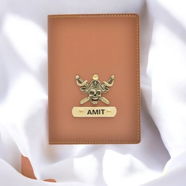 Indian Leather Passport Cover - Tan