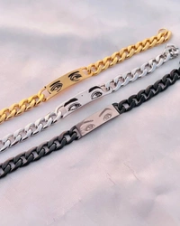 Uniquely Engraved Eye Design - Silver