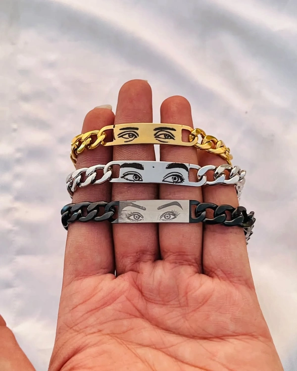 Uniquely Engraved Eye Design - Silver