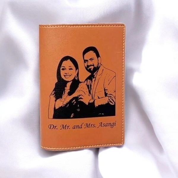 Sketch  Leather Passport Cover - Tan