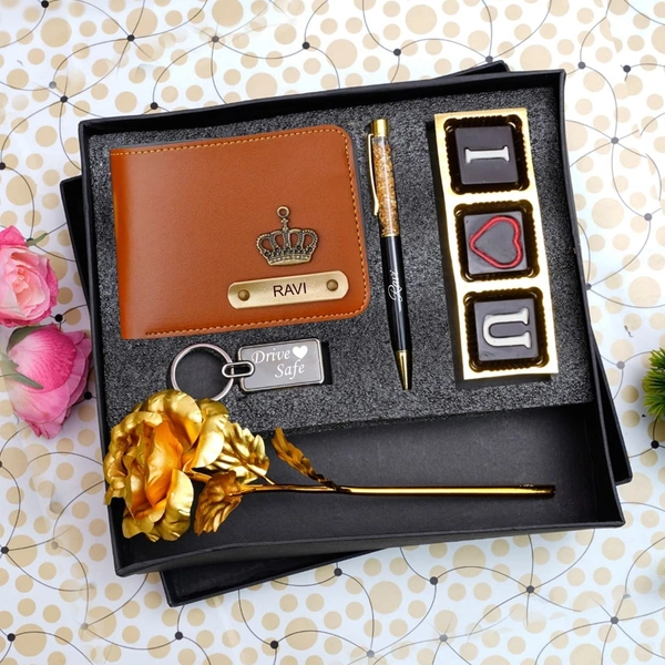 Chocolate Wallet Gift Set - Tan
