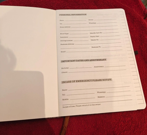 Regular 185 Pages Diary - Tan