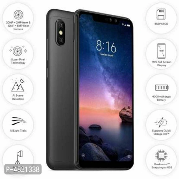 Refurbished Xiaomi Redmi Note 6 Pro Black 4GB 64GB